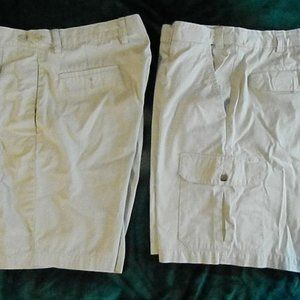 Men's Shorts (2) Dockers, Geofey Beene, White